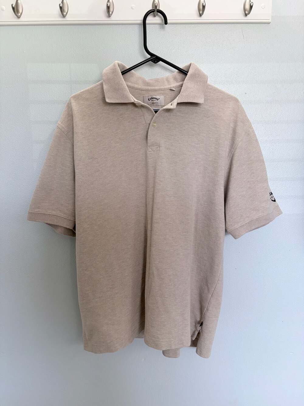 Callaway Golf Sport Men's Short-Sleeve Combed Cotton Polo Shirt Size Large